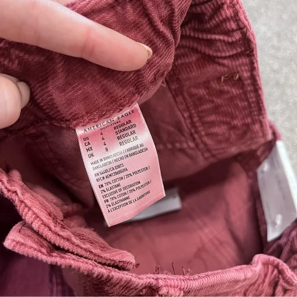 American Eagle Hi Rise A Line Corduroy Mini Skirt NWT - Picture 5 of 10